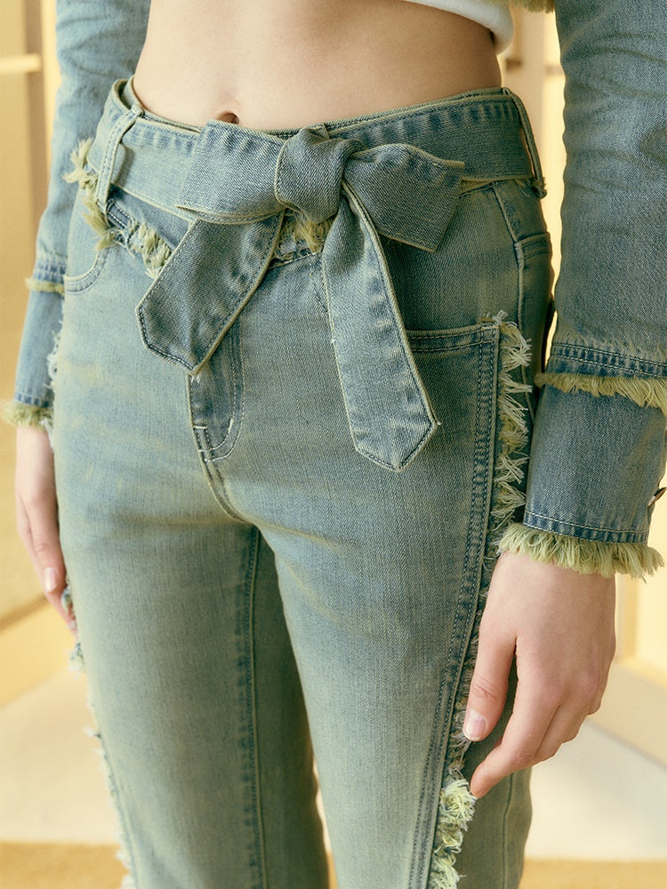 Gurt Rohkante Micro Slim Jeans