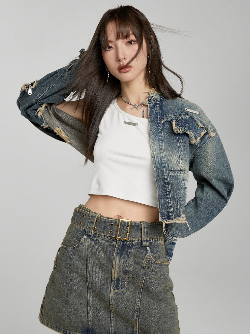 LOOSE SHORT DENIM JACKET