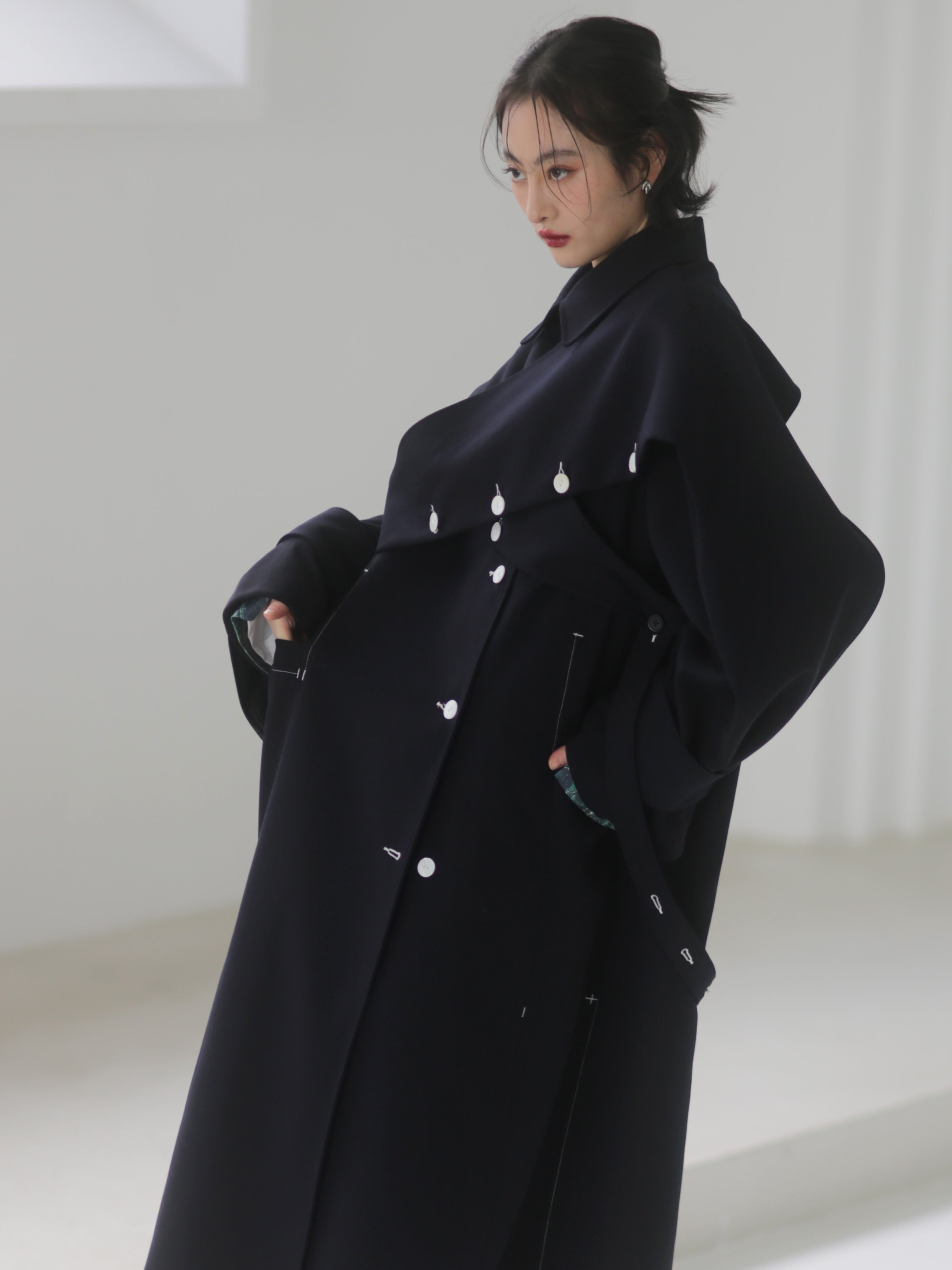 Rabbit Ears Shawl-Style Quilted Coat