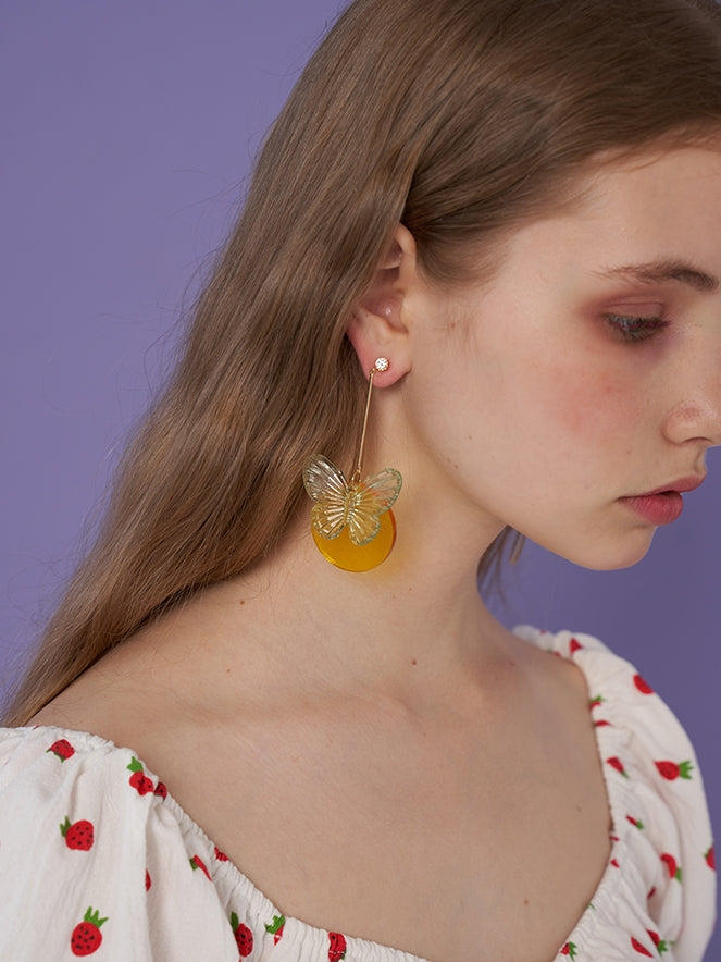 투명한 나비 귀걸이