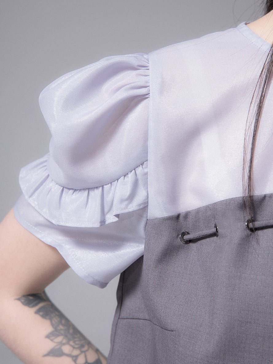 SpliceD YARN Top & PLEATED SKIRT SET-UP