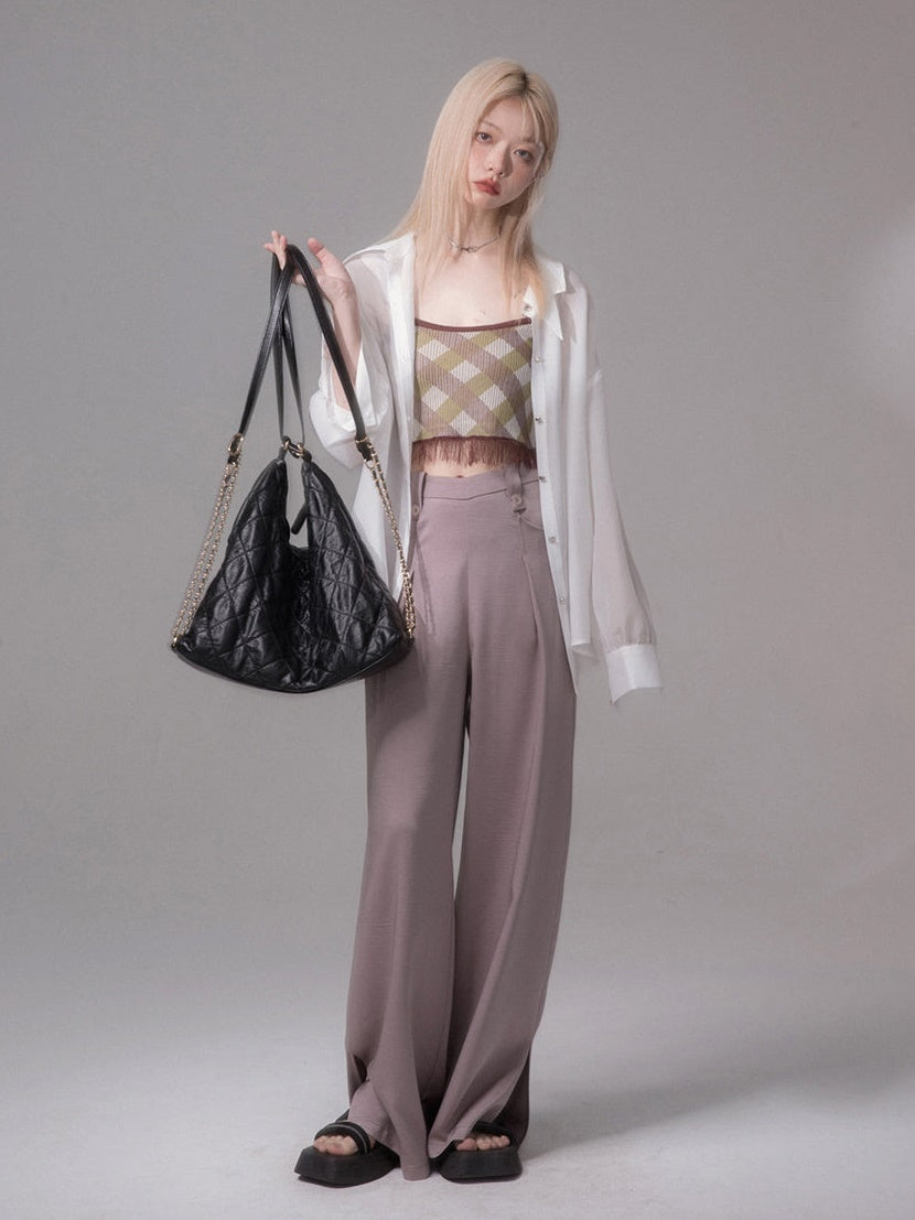 통풍이 잘되는 넓은 다리 바지