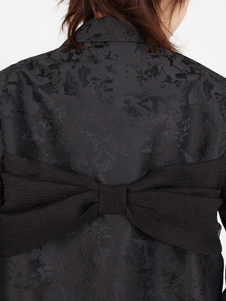 New CHINESE STYLE EMBROIDERED BOW JACKET