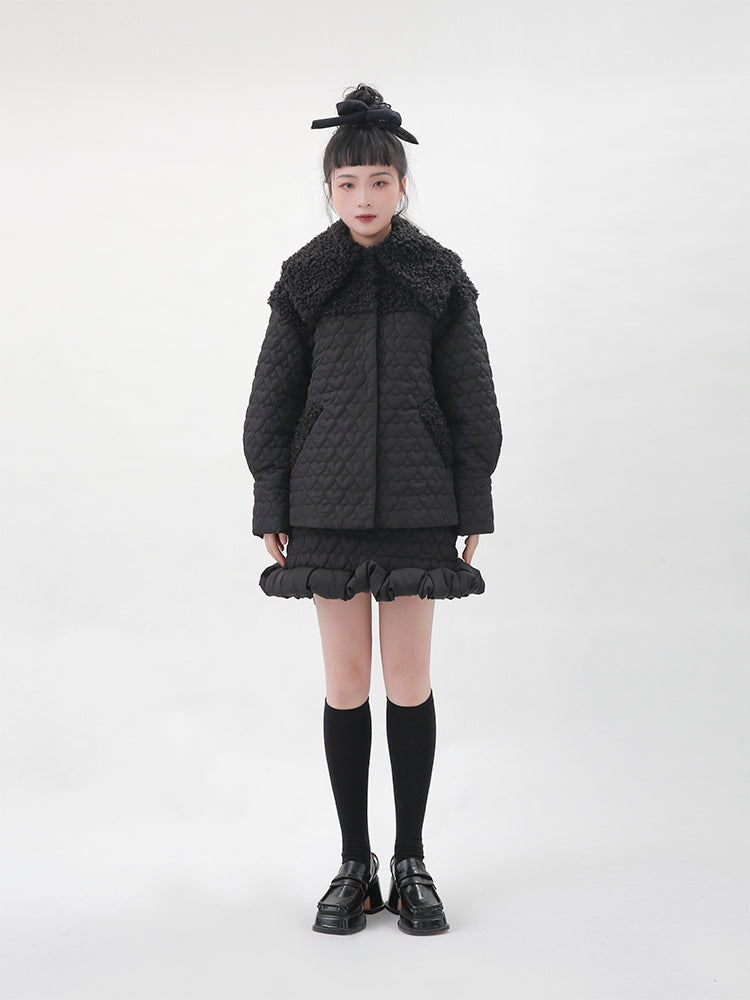 Quilting Heart Girly Boa Jacket