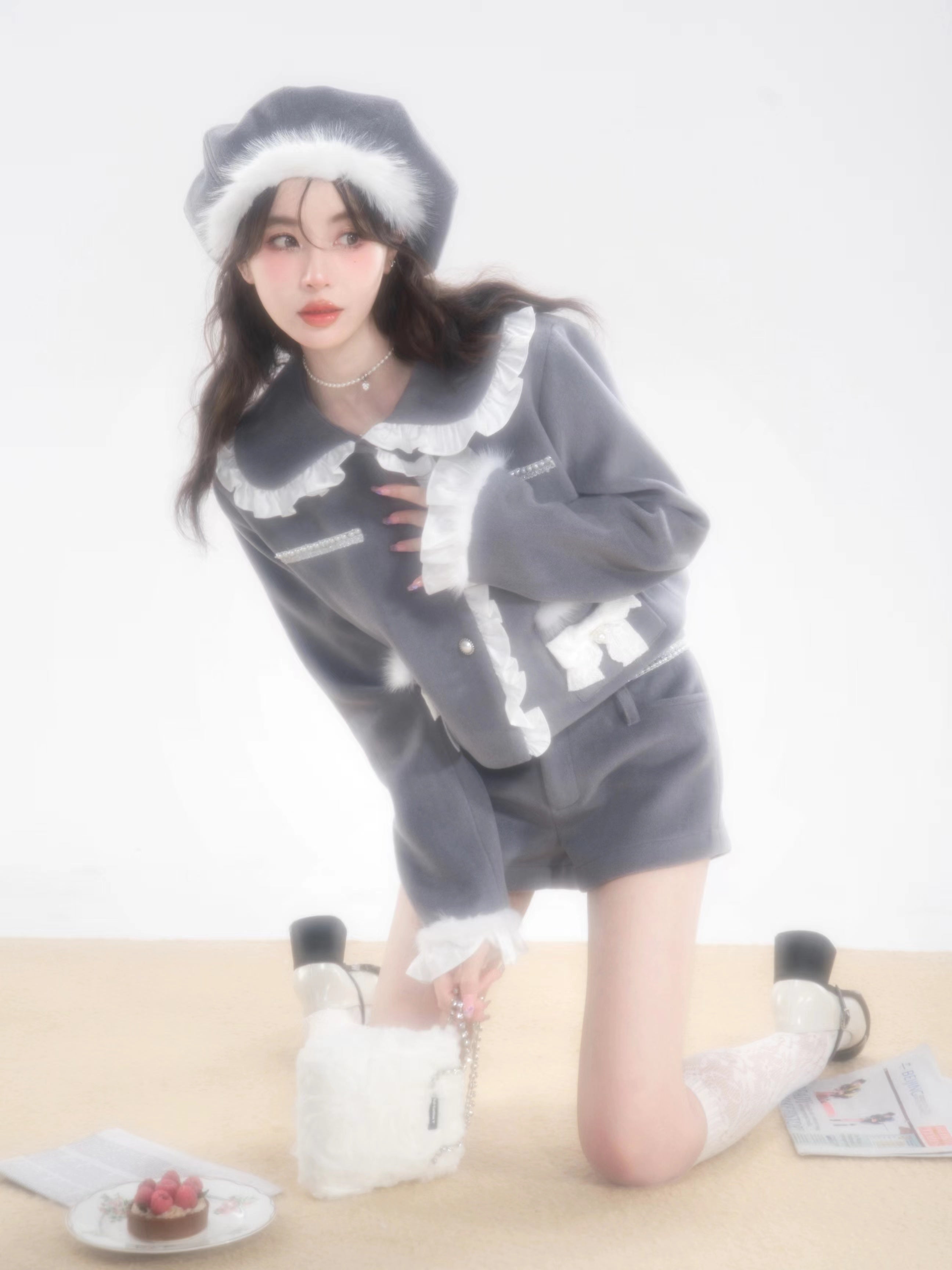 Quilted Jacket & Shorts Pants