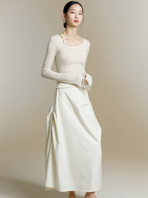 Simple Solid Color Skirt