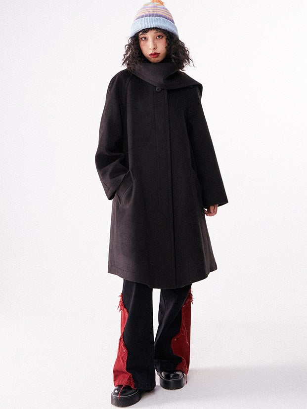 Mid-Length Woolen Coat