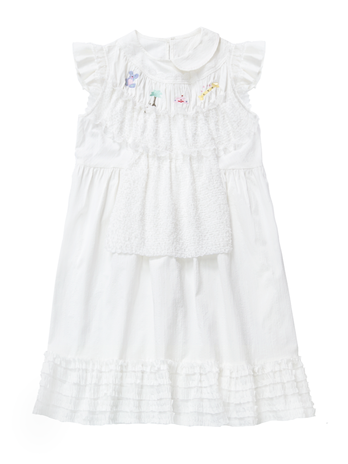 자수 선 드레스