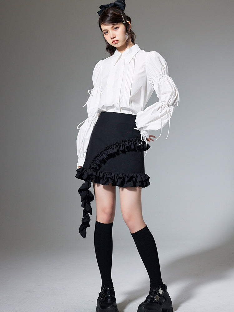 Ruffle A-line Skirt