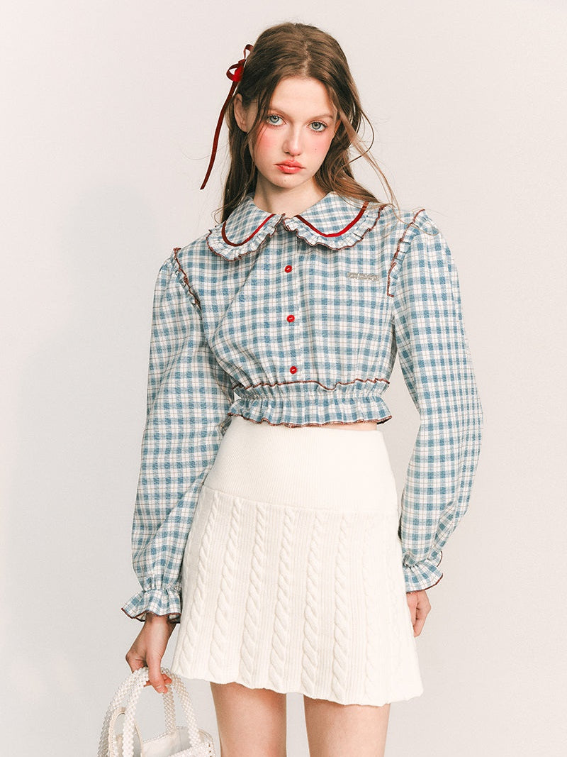 Kurze Strickjacke & Rock stricken