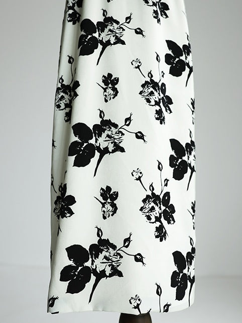 중국 스타일의 인쇄 된 슬리브 스 드레스 & 카디건 셔츠