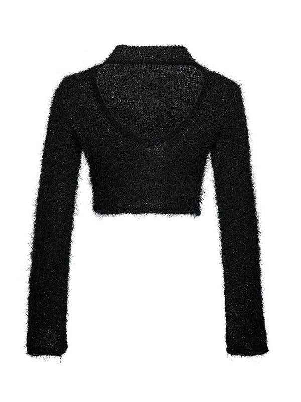 V-Ausschnitt Short Strick & Fransenrock