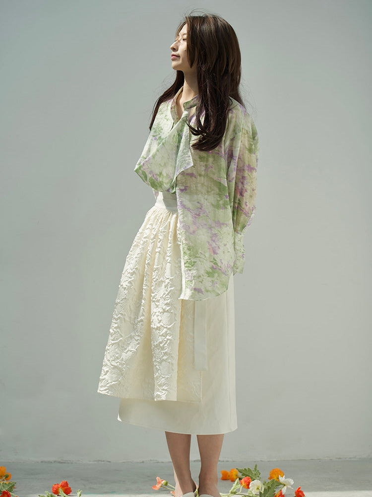 추상 인쇄 셔츠