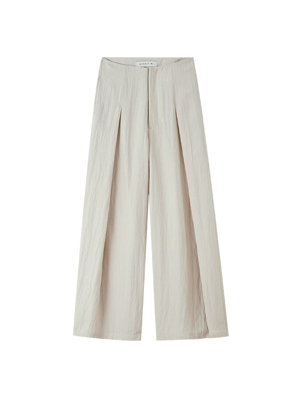 High-Low Drop Waist Wide-Leg Pants