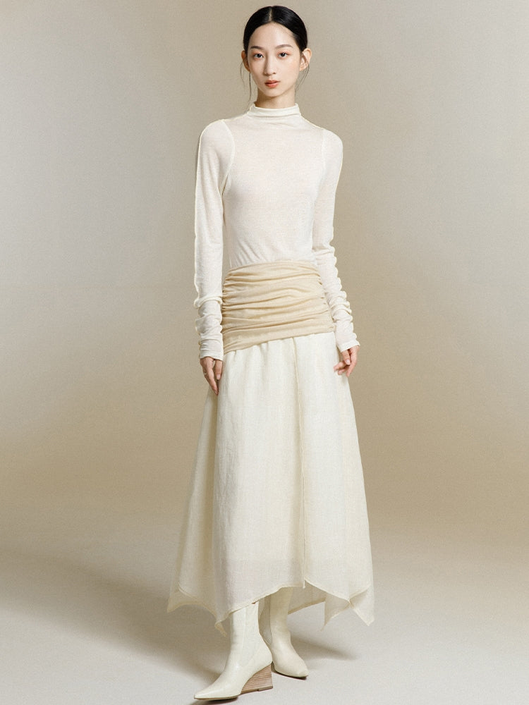 Dünnes Langarm-T-Shirt