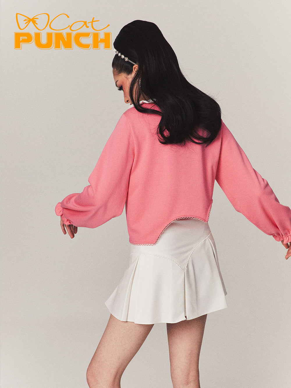 NICHI POPTEETH asymmmtry Collar & Cutsew