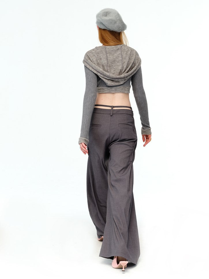 Twist Knitted Zipper Cardigan Long & Short Type