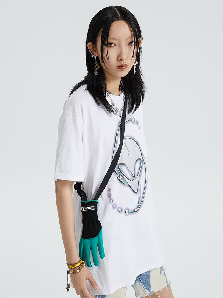 인쇄 된 짧은 슬리브 티셔츠