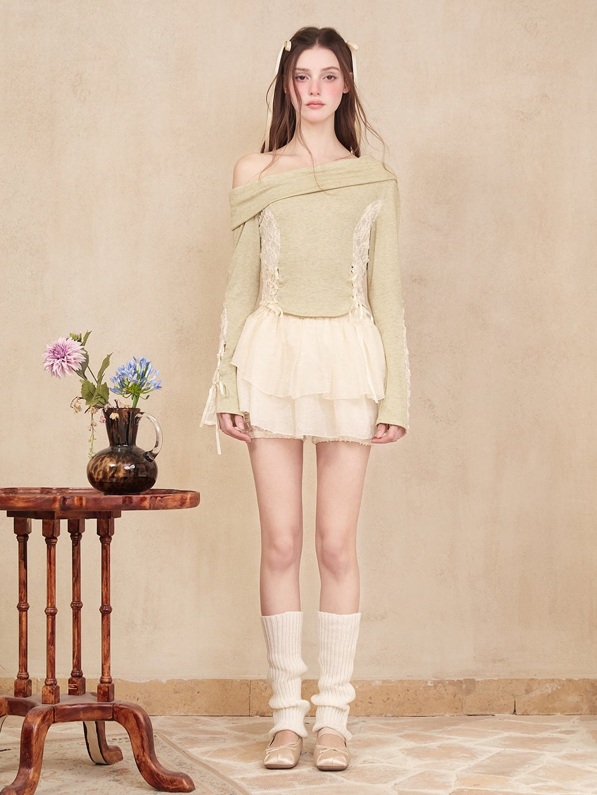 Pull de printemps à col slash