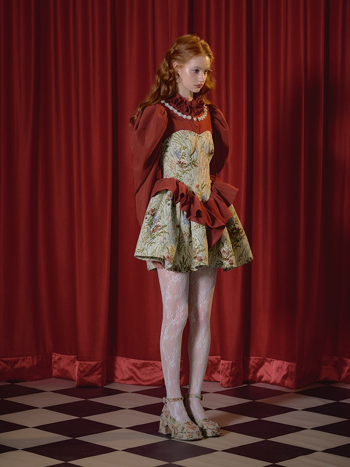 Strap Retro JACQUARD Dress & Leg of Lamb Shirt