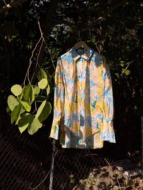 수채화 인쇄 셔츠