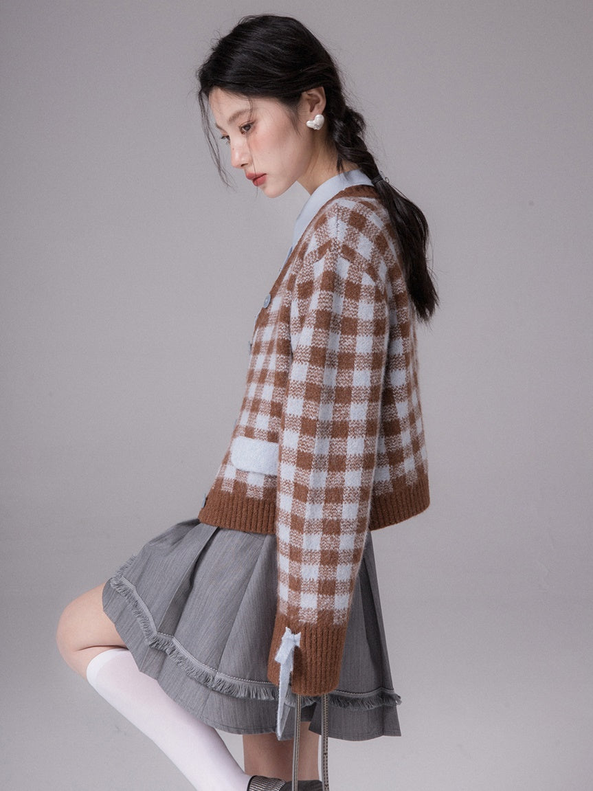 주름 잡은 프린지 스커트