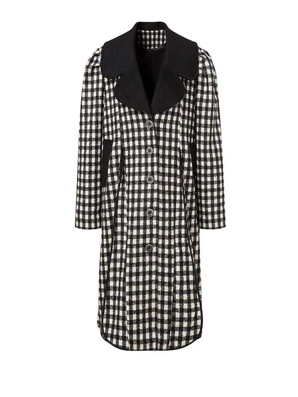 Plaid Loose Wool Coat