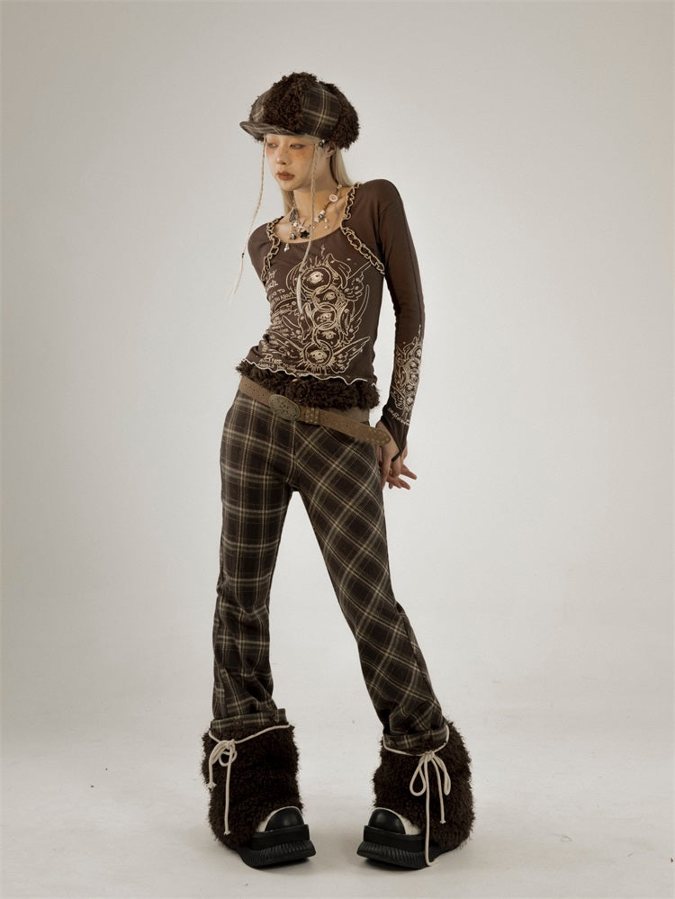 Slim Knitted Printed Bottoming Shirt