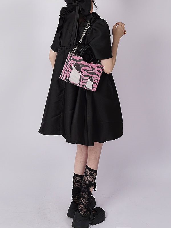 Leopard & Cat Small Square Bag