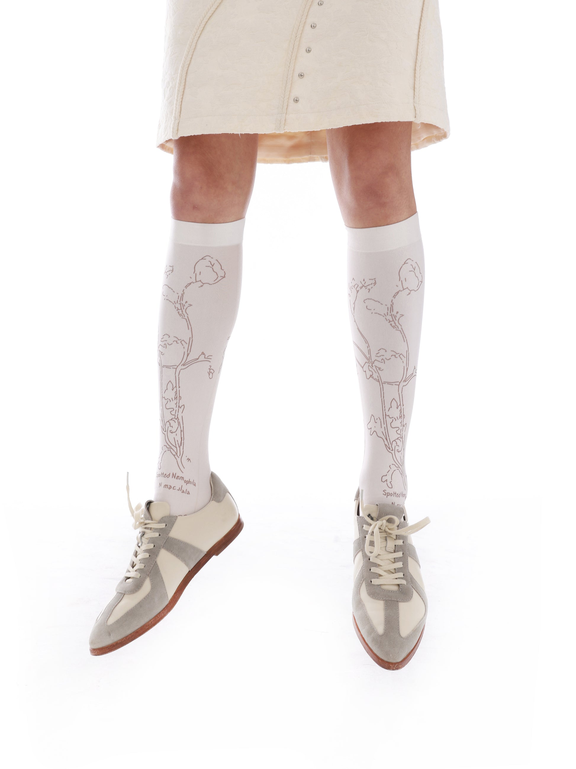 Print Elastic Mid-Tube Stockings 60D