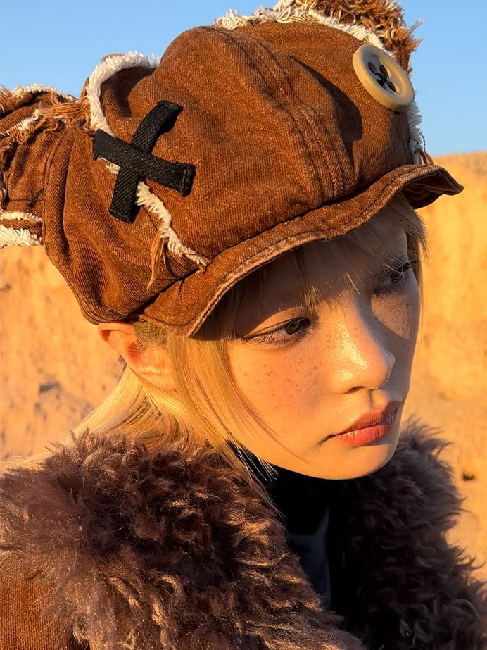 곰 인형 캐스 퀴트 모자