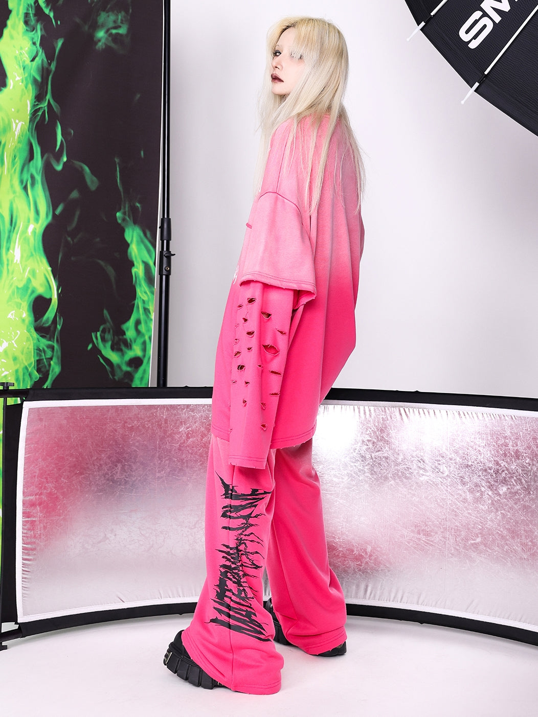 스티칭 홀 낙서 느슨한 땀