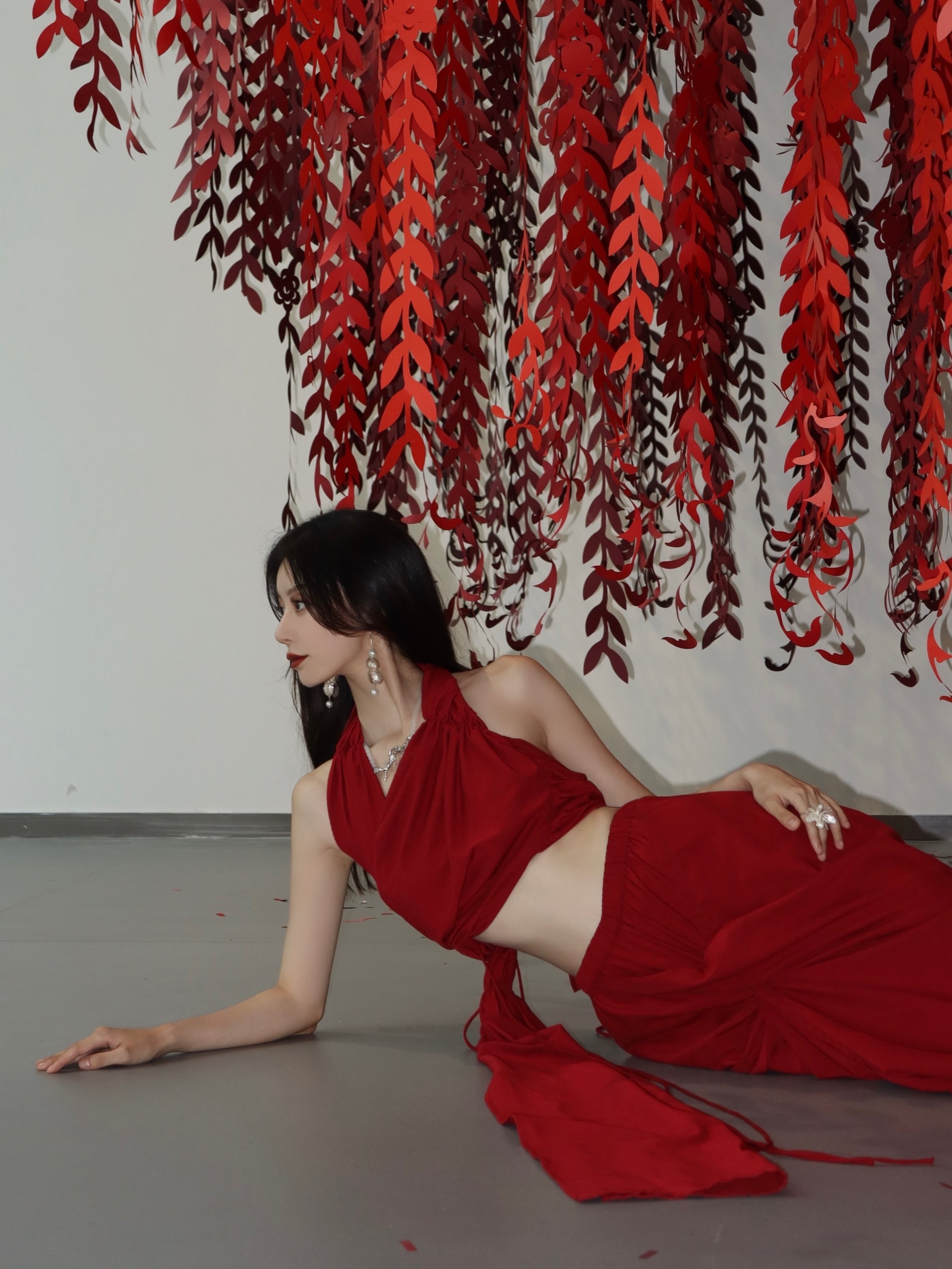 Irregular Sleeveless Halter Top