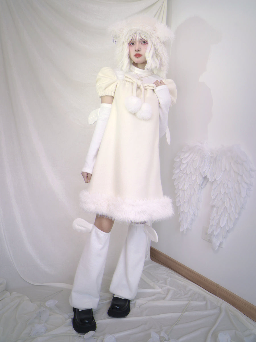 Split-Sleeed T-Shirt & Small Wings Short-Sleeed