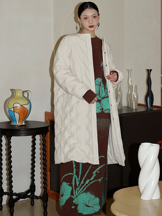 Knitted Jacquard Sweater & Skirt