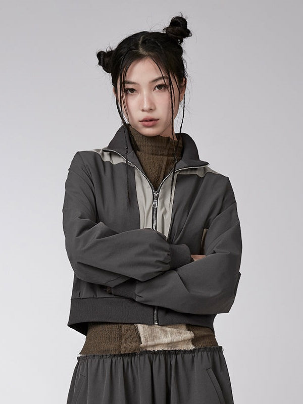 색상 대비 스티칭 재킷