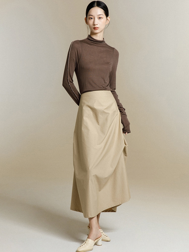 Simple Solid Color Skirt