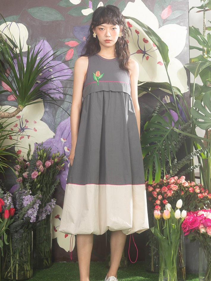 대비 색상 조절 가능한 새싹 원피스