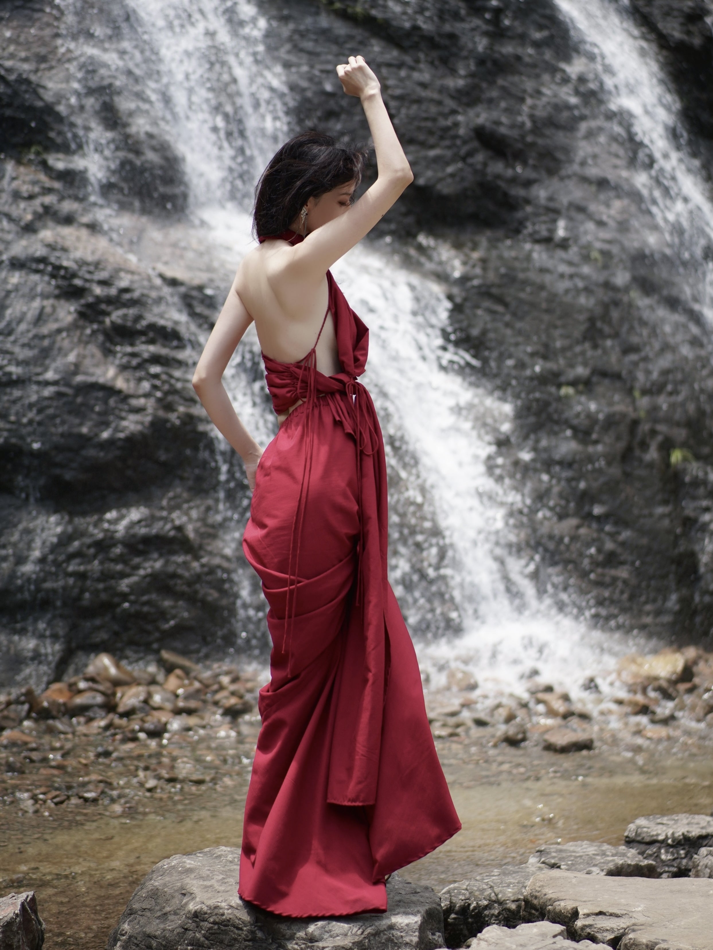 Irregular Sleeveless Halter Top