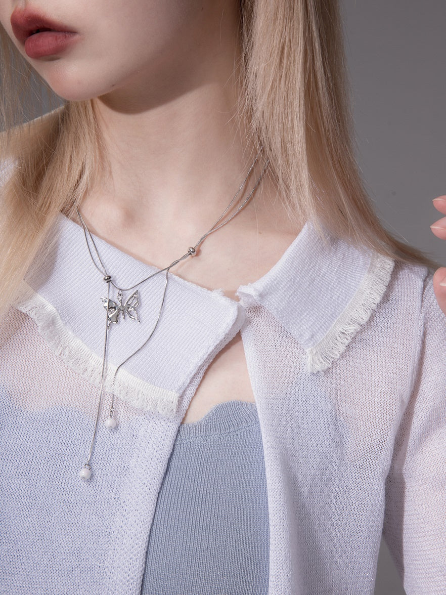 Sunscreen Fringe Edge Knit Cardigan