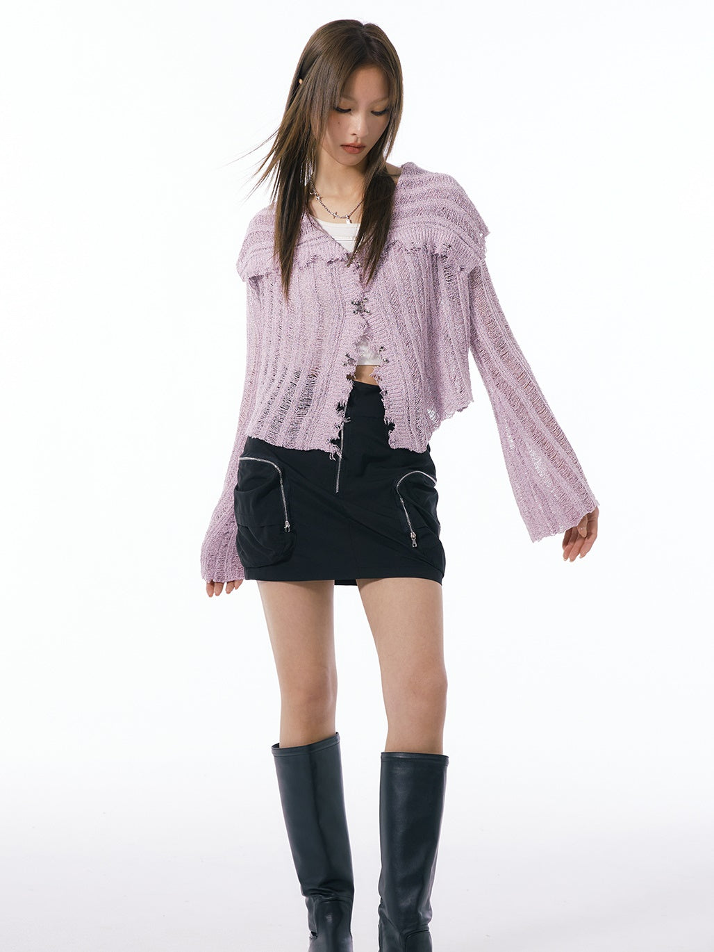 Tooling Pocket A-line Skirt