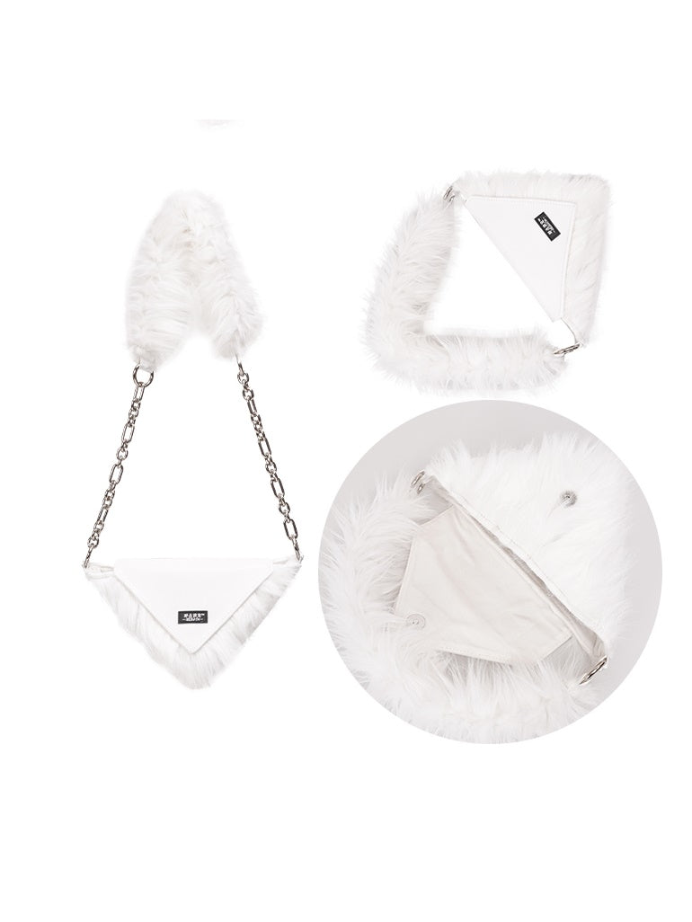 Pelz eine Schulter -Diagonal -Tasche