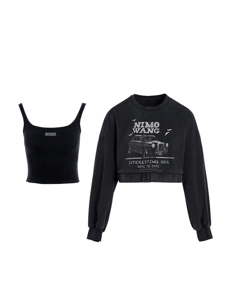 Pullover et short rétro