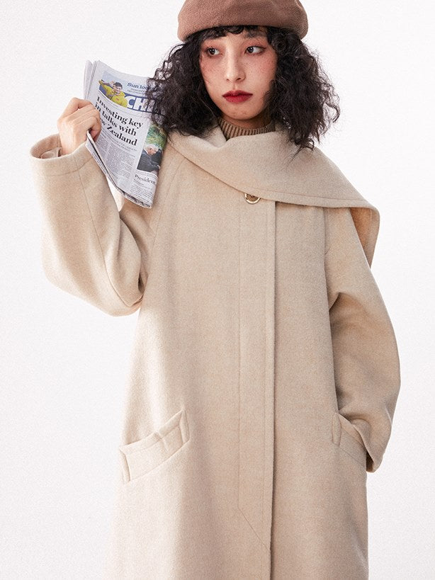 Mid-Length Woolen Coat