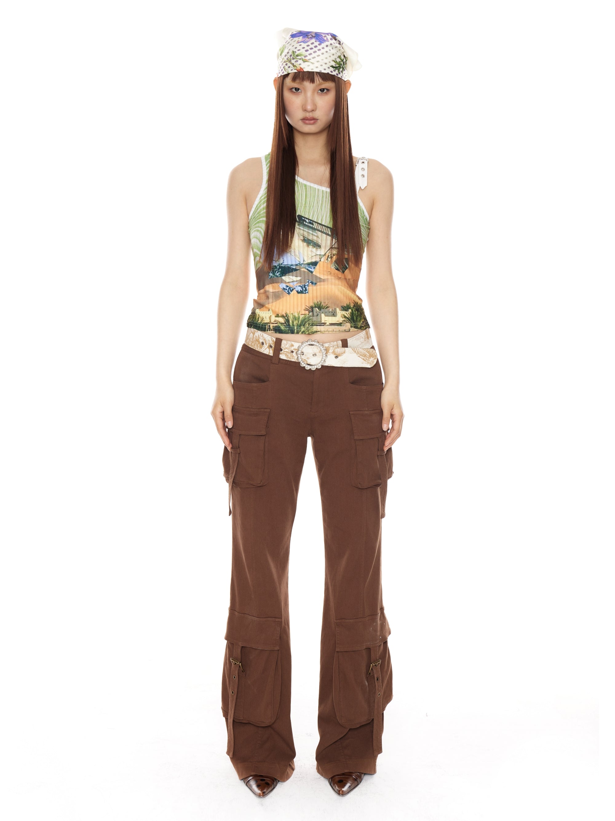 Écharpe imprimée Retro Y2K