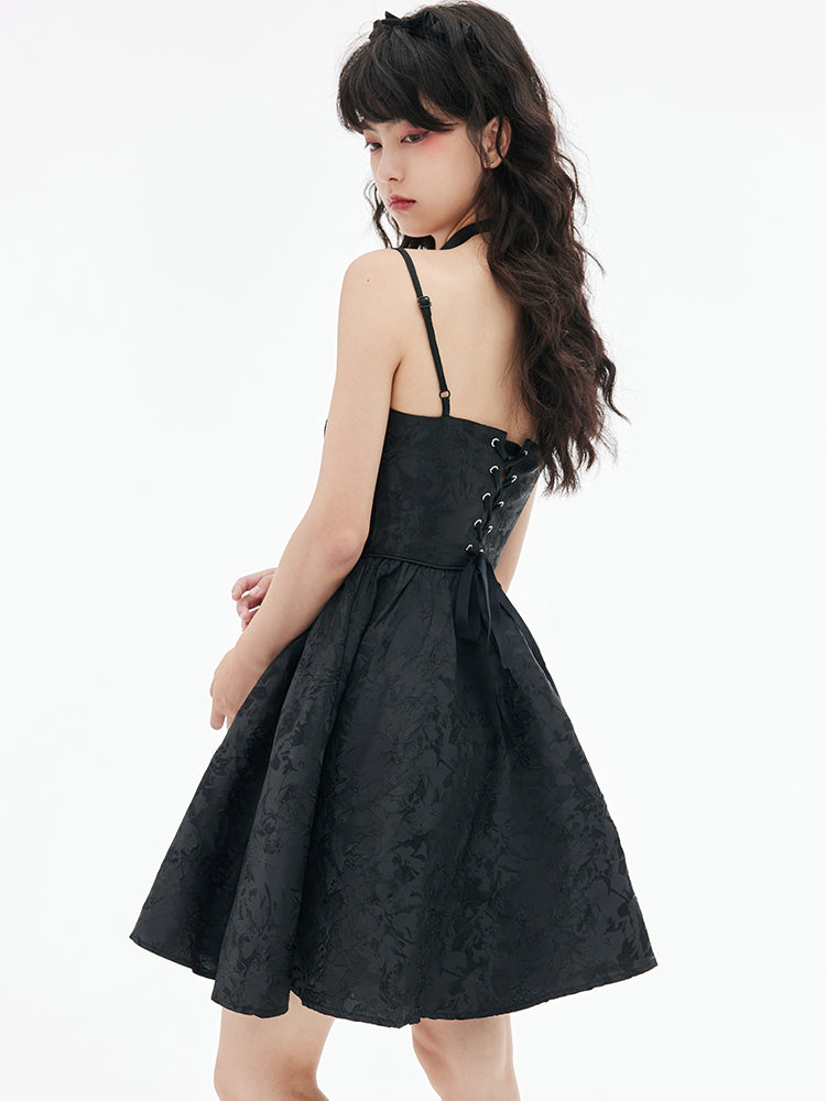 Jacquard bestickte Schleuderkleid