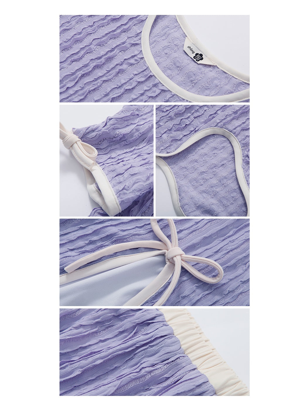 T-shirt et jupe de texture incurvée ondulée