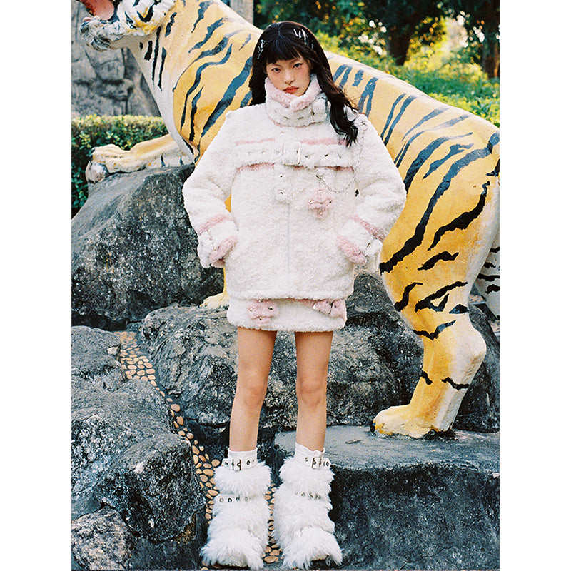 Pelznähte dekorative Beinabdeckung