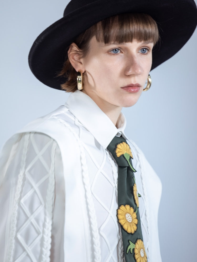 Dreidimensionale modische Blumenkrawatte