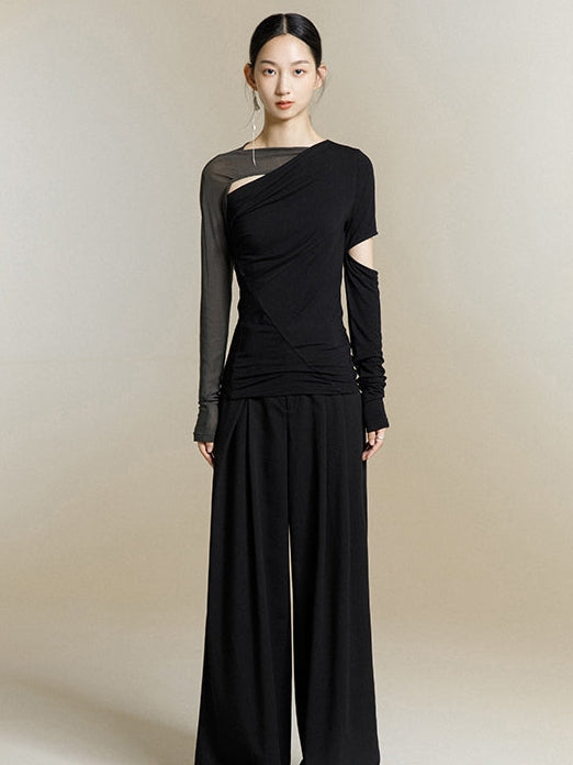 Broken Sleeve Bottoming T-shirt